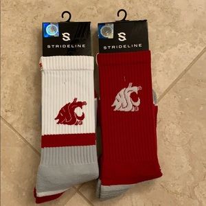 NWT- WSU Strideline Men’s Crew Socks